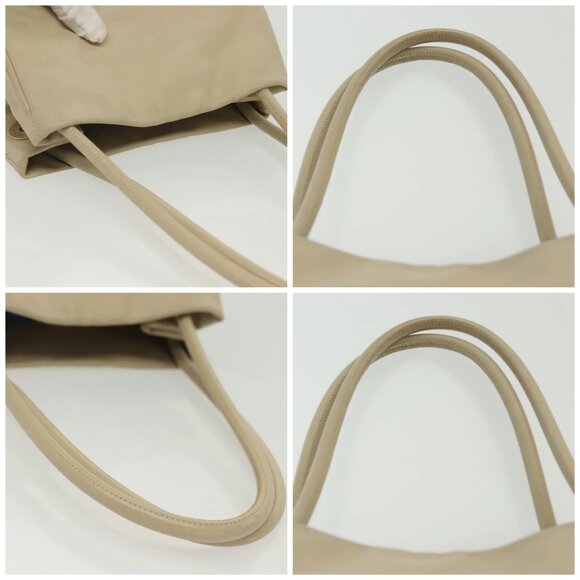 CHANEL Camelia Shoulder Bag Leather Beige Gold CC Auth 137317 - Picture 16 of 16